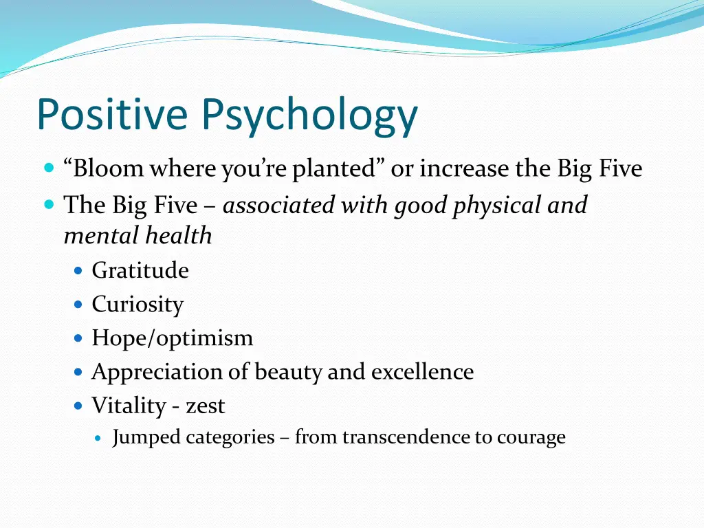 positive psychology 5