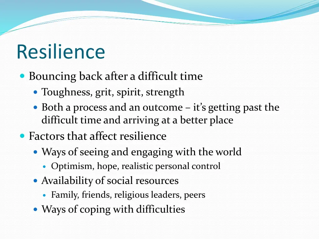 resilience