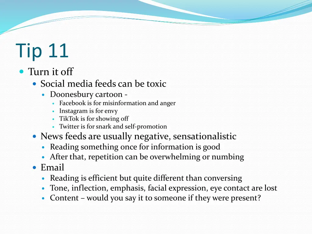 tip 11 turn it off social media feeds