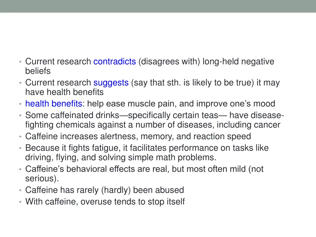 current research contradicts disagrees with long