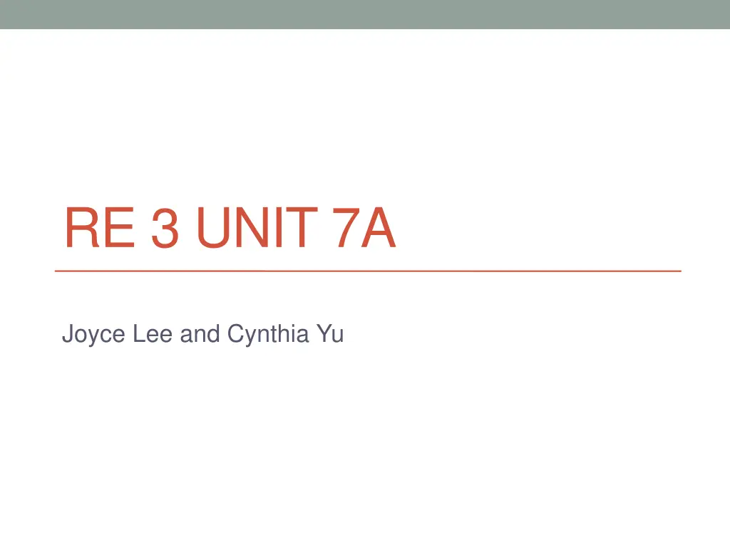 re 3 unit 7a