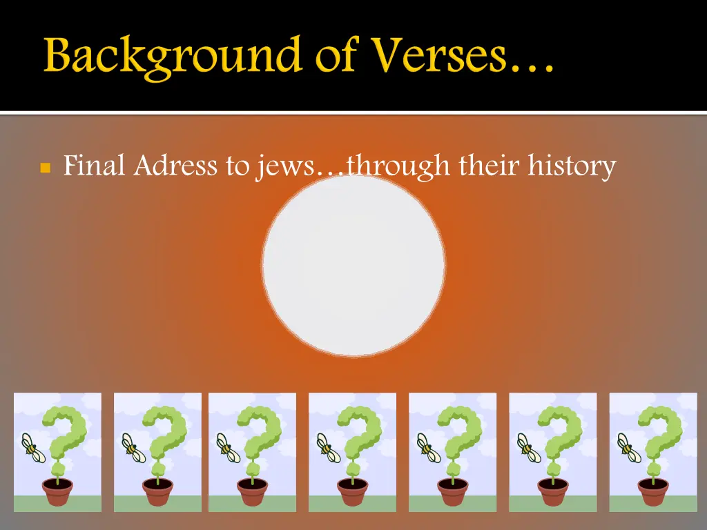 final adress to jews through their history