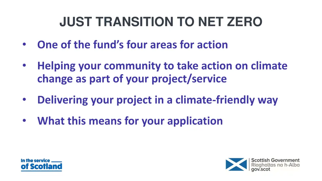 just transition to net zero