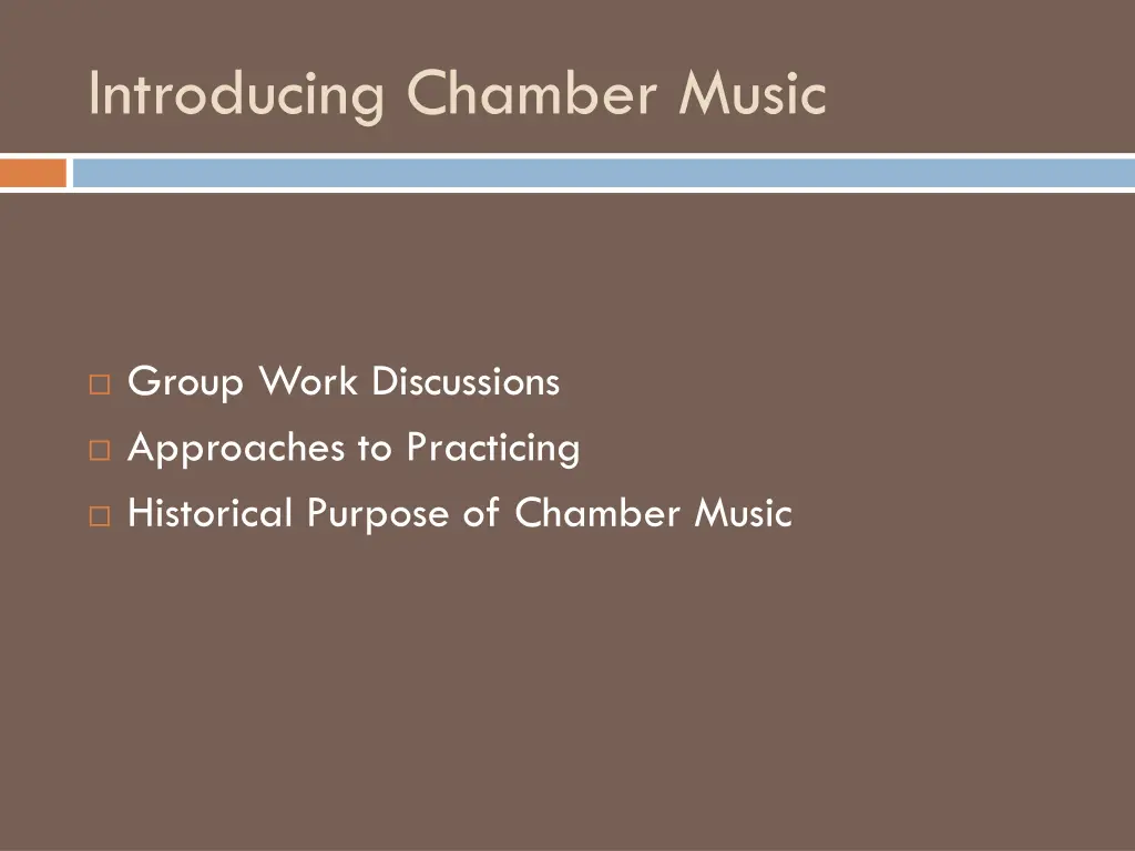 introducing chamber music