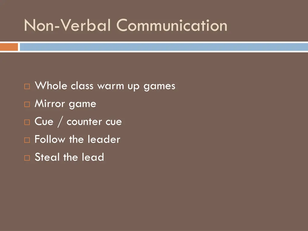 non verbal communication