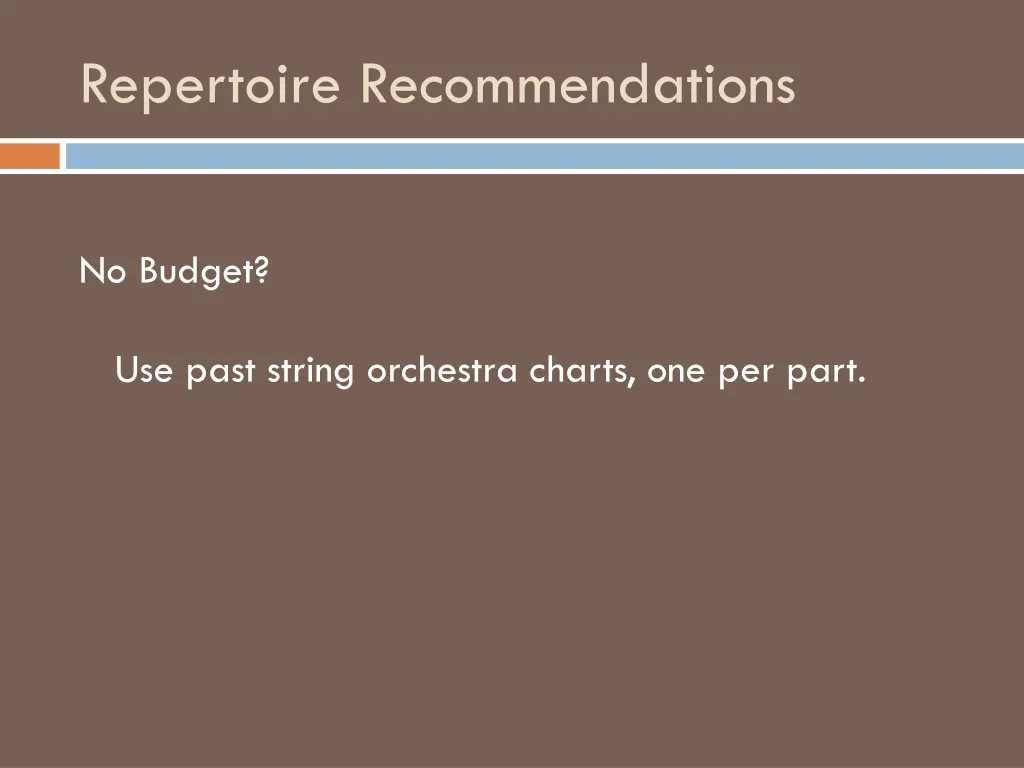 repertoire recommendations 7
