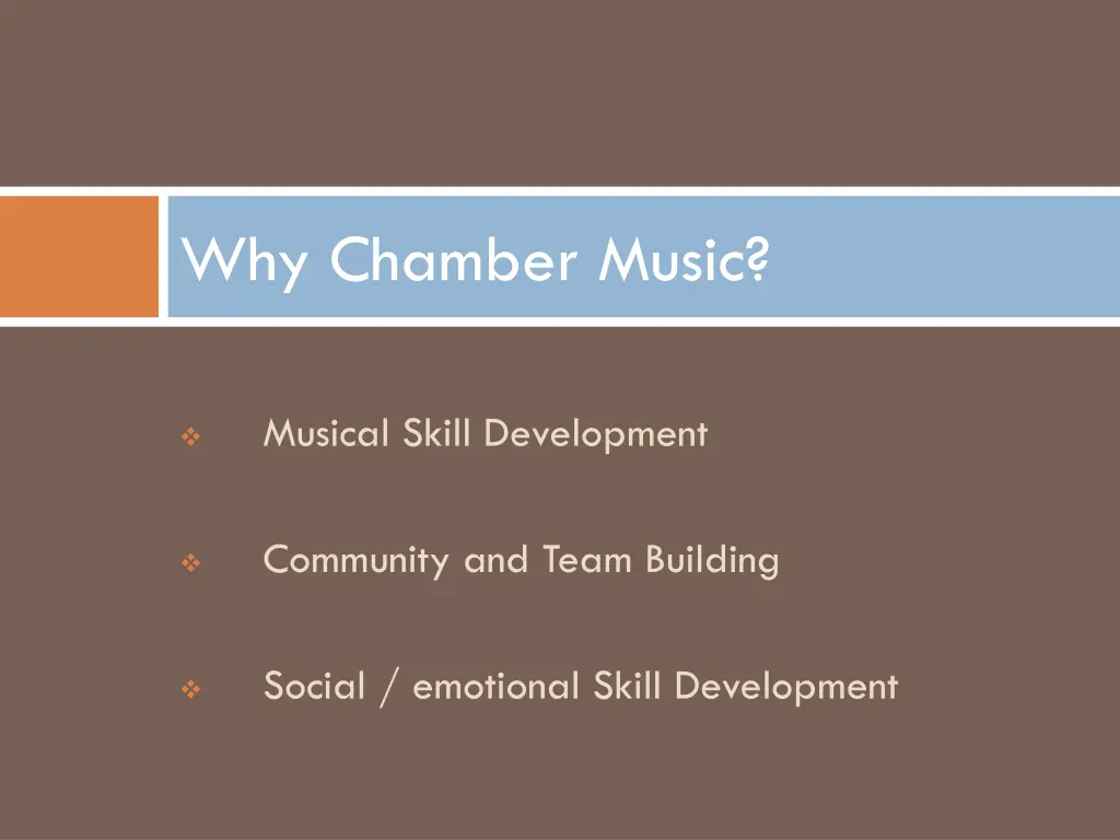 why chamber music