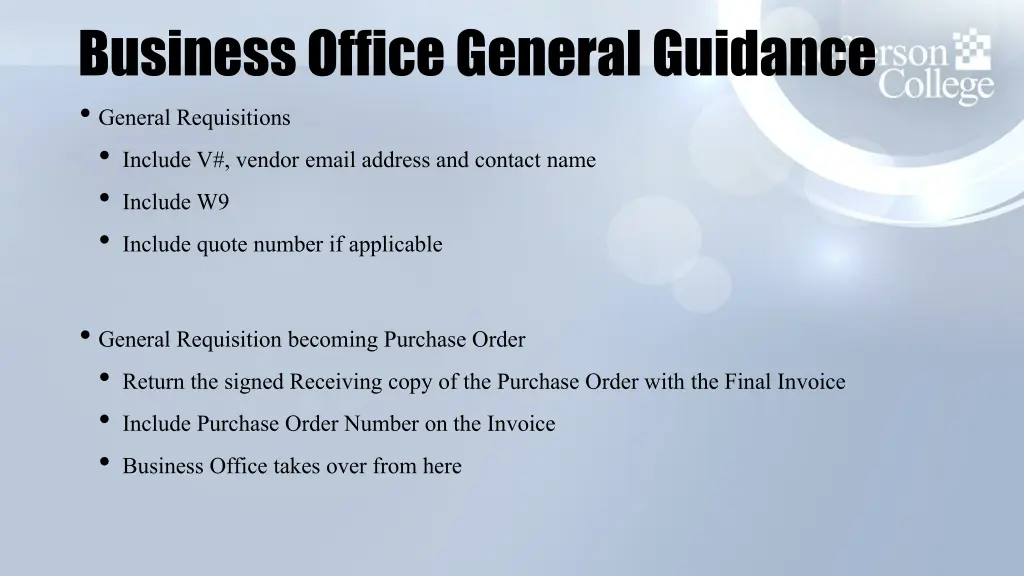 business office general guidance general 1