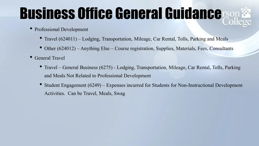 business office general guidance professional