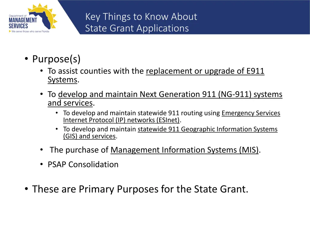 key things to know about state grant applications