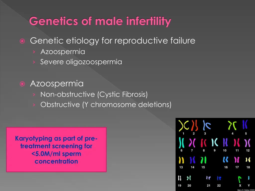 genetics of male infertility