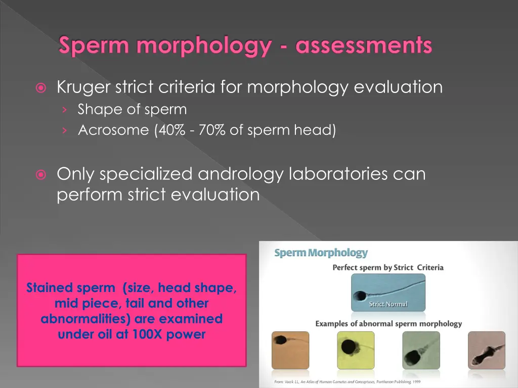 sperm morphology assessments
