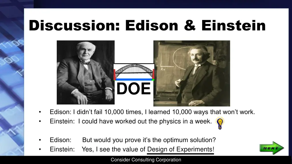discussion edison einstein