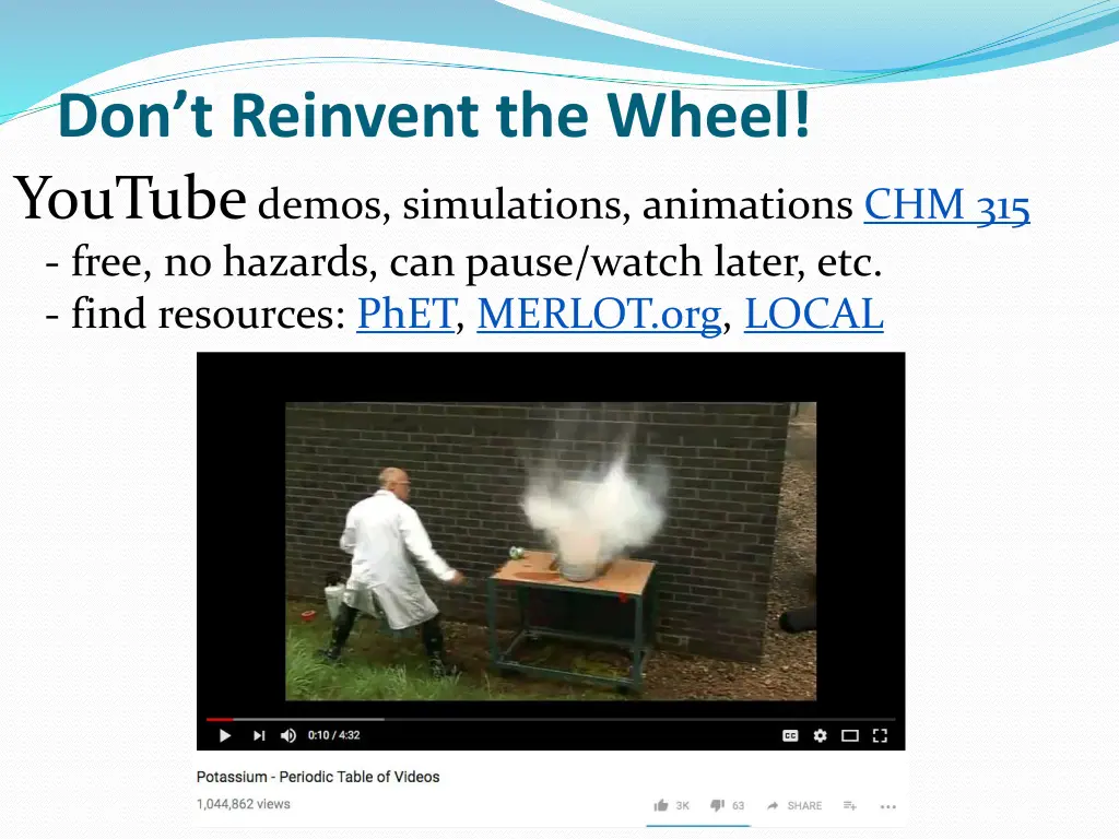 don t reinvent the wheel youtube demos