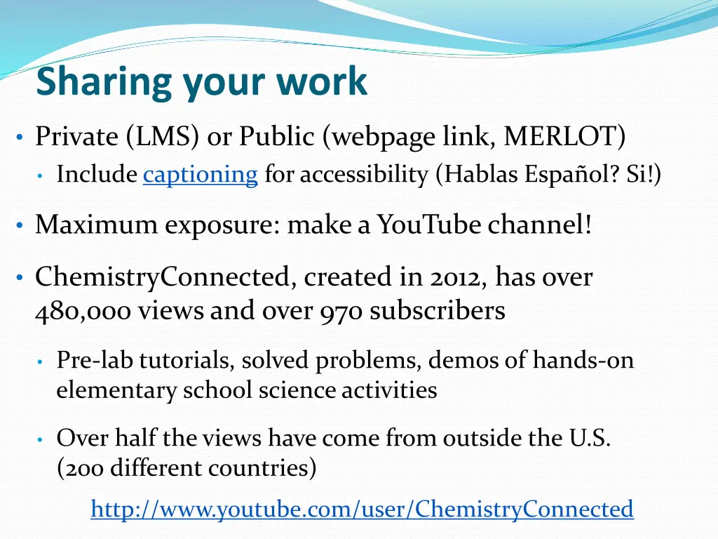 sharing your work