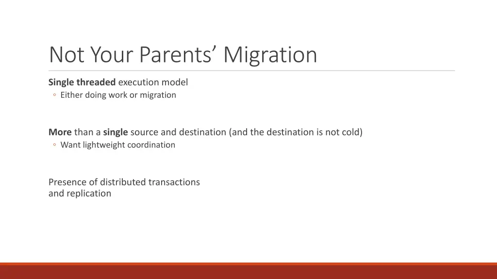 not your parents migration