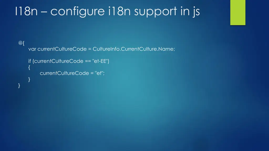 i18n configure i18n support in js