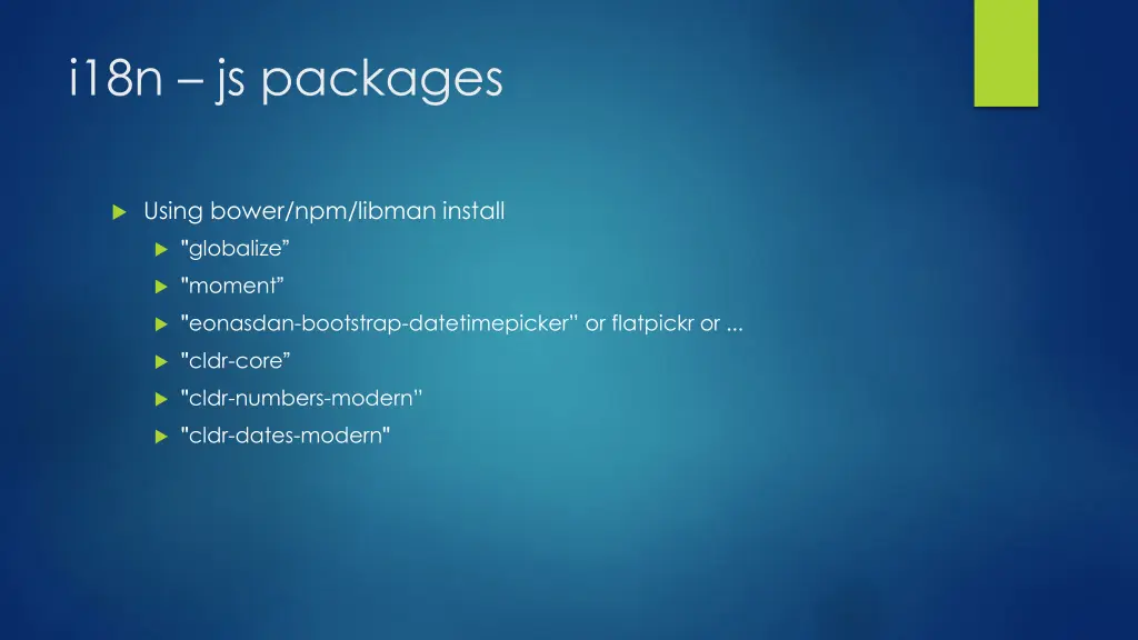 i18n js packages