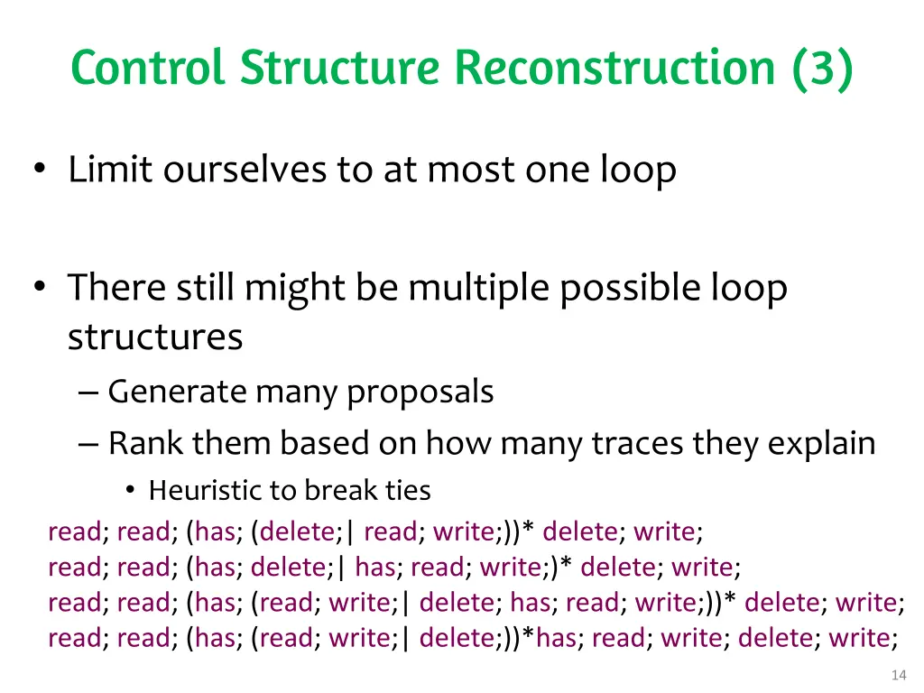 control structure reconstruction 3