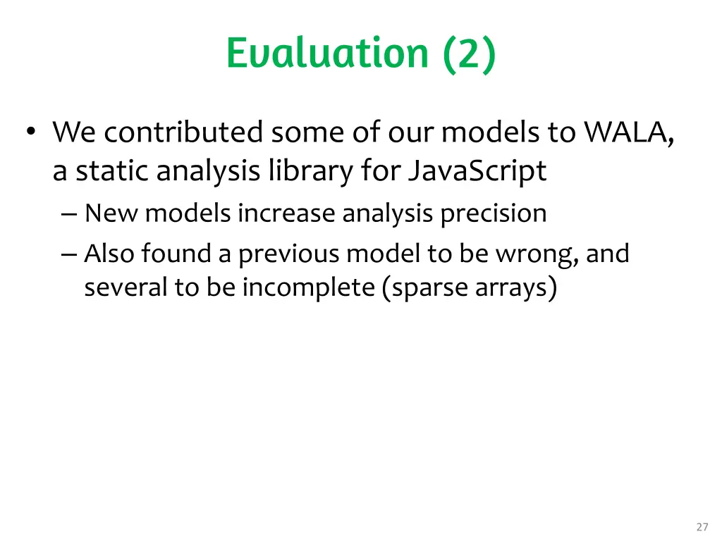 evaluation 2