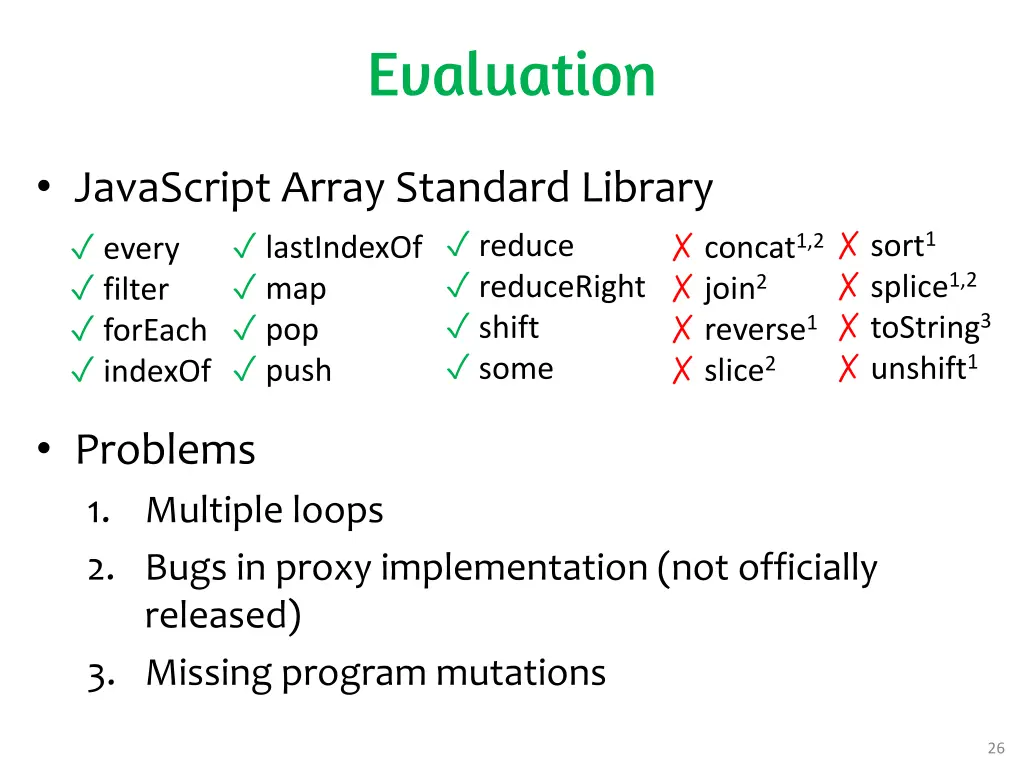 evaluation