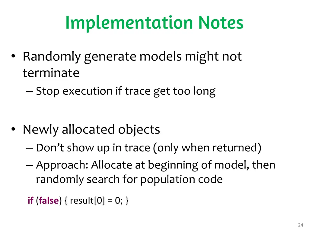 implementation notes