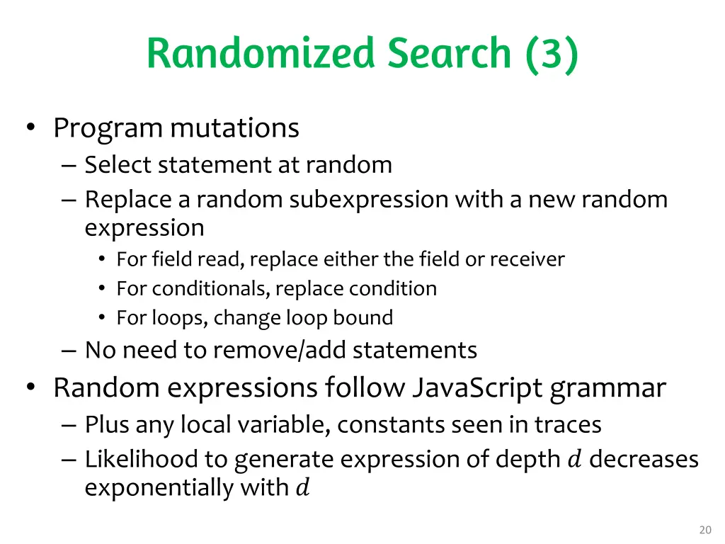 randomized search 3
