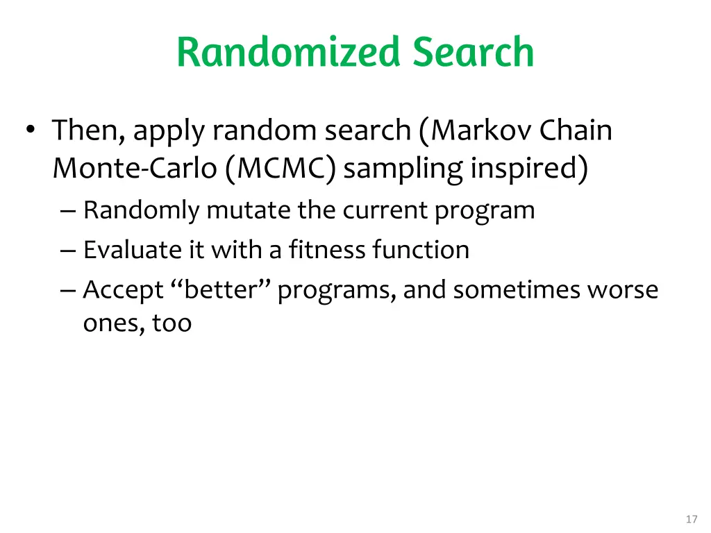 randomized search