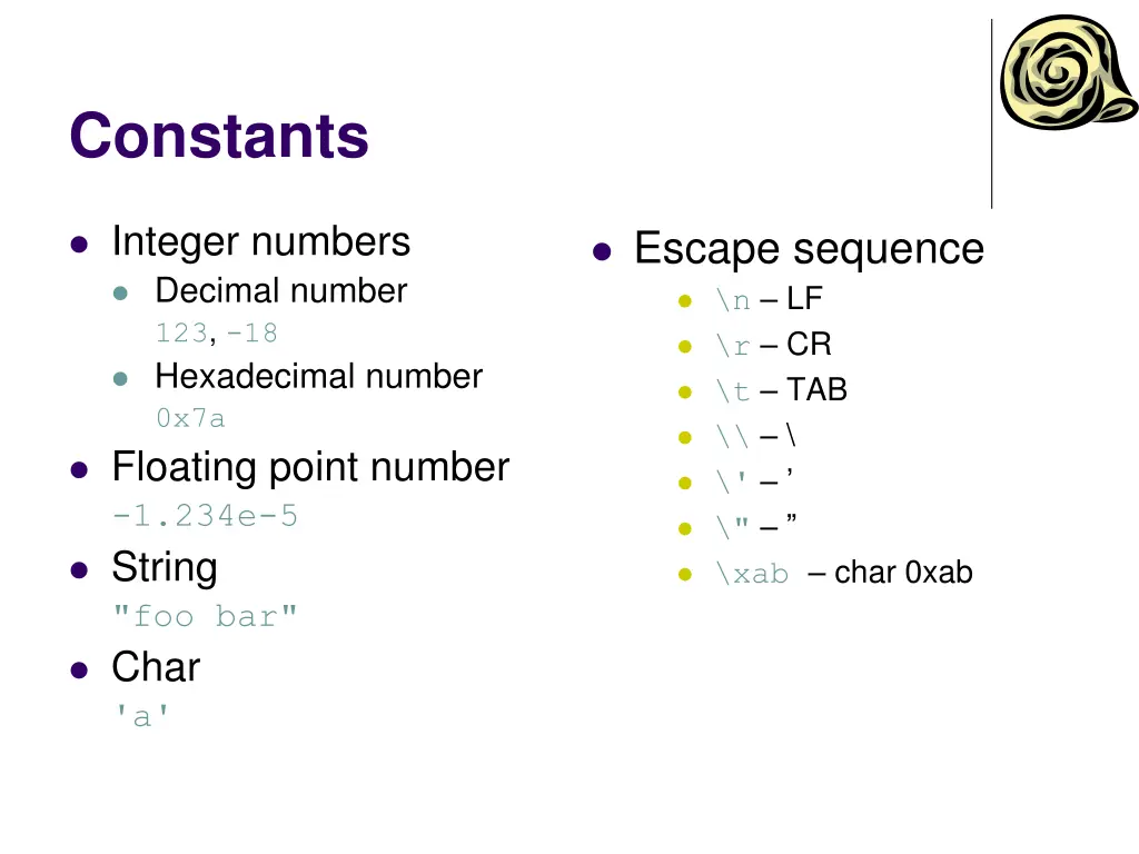 constants