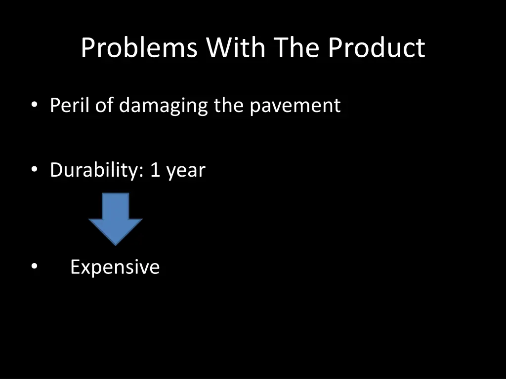 problems with the product