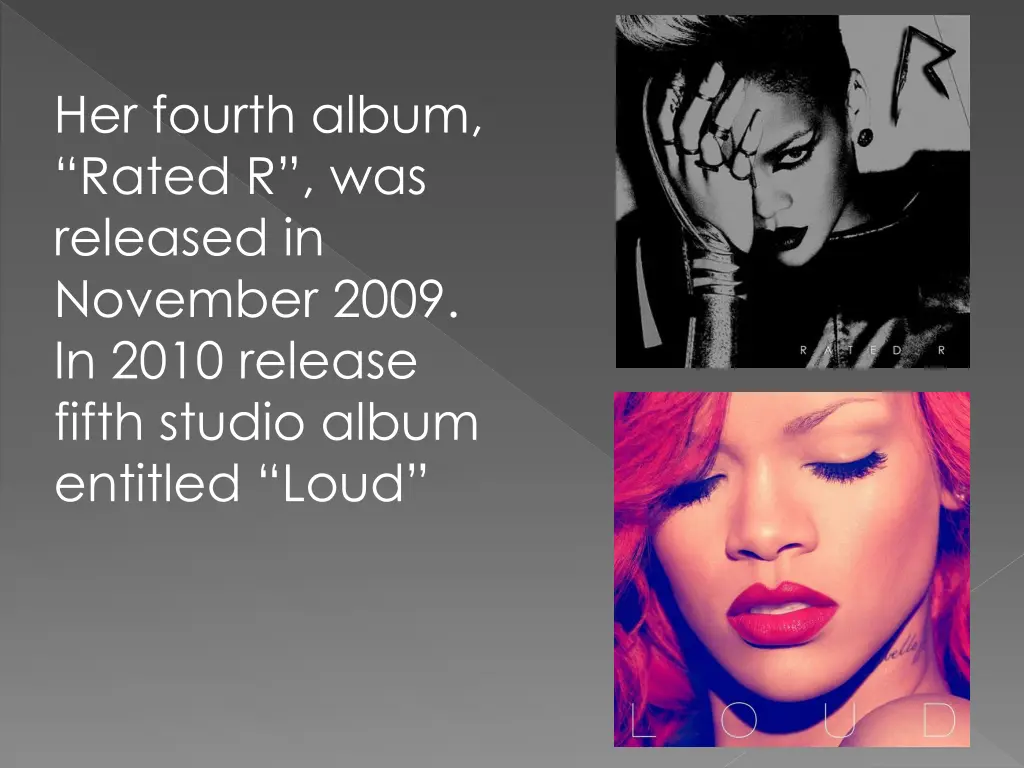 her fourth album rated r was released in november