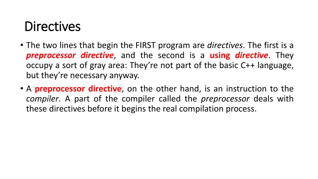 directives directives