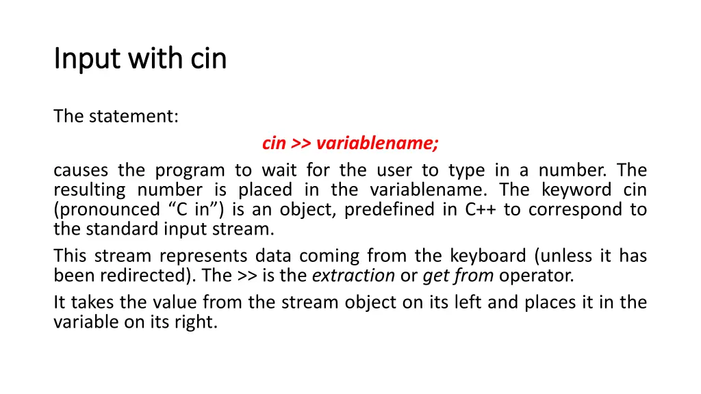 input with input with cin