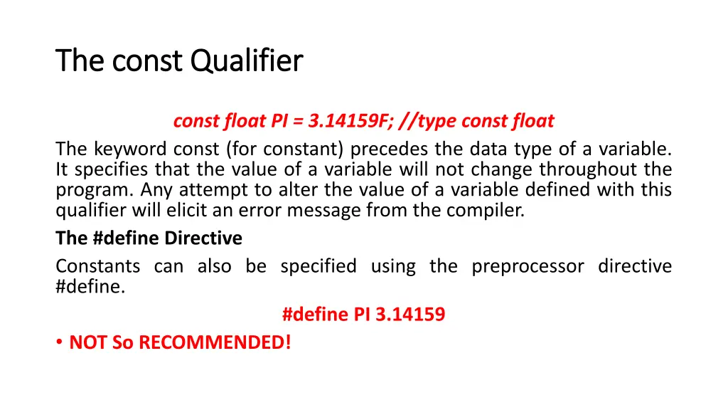 the the const const qualifier