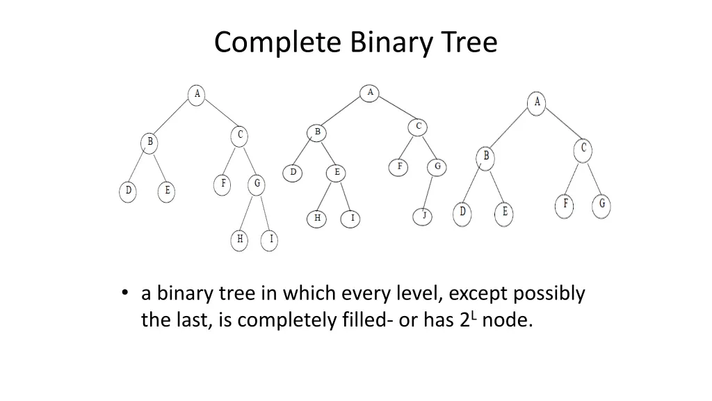 complete binary tree