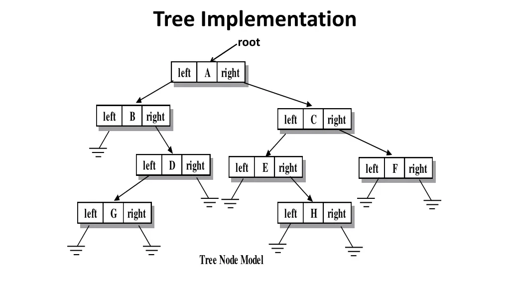 tree implementation root