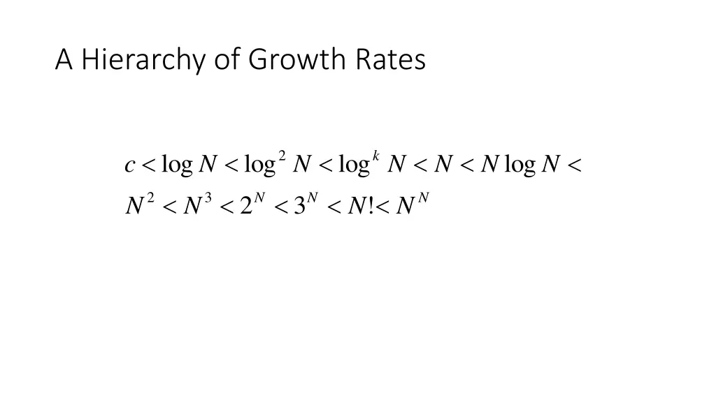 a hierarchy of growth rates