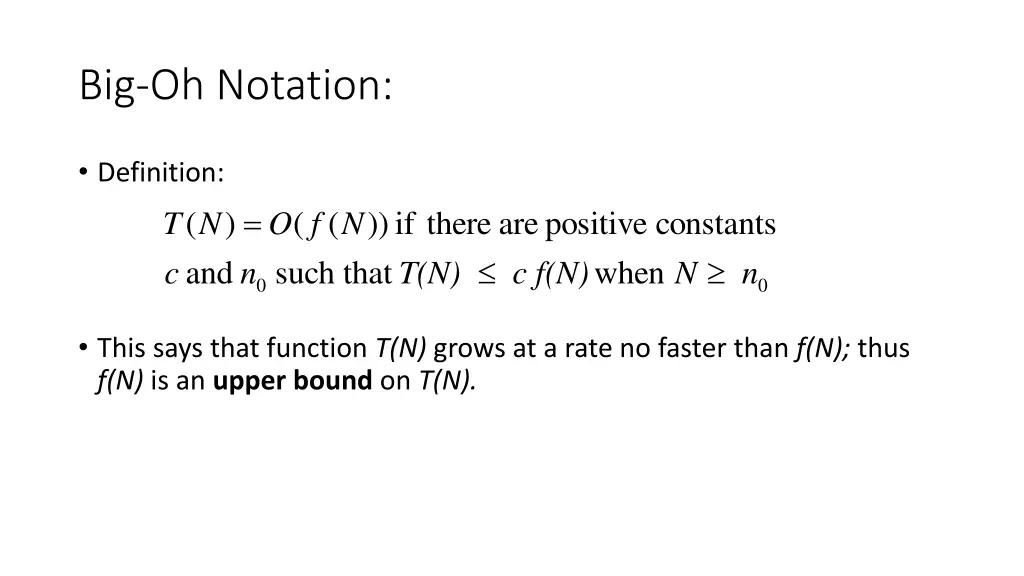 big oh notation