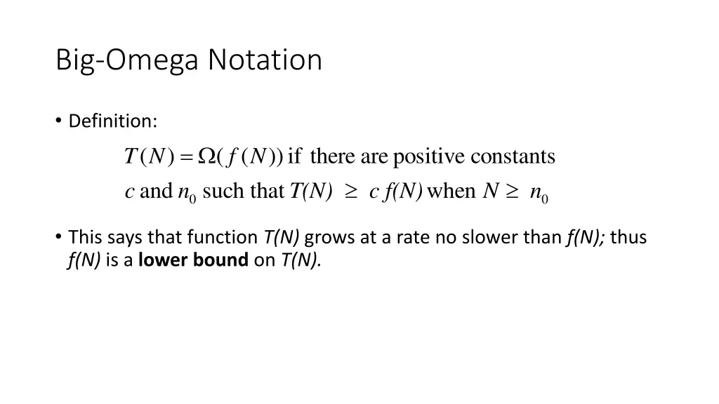 big omega notation