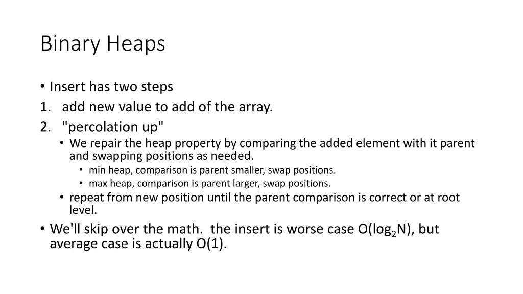 binary heaps