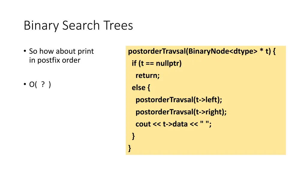 binary search trees 1