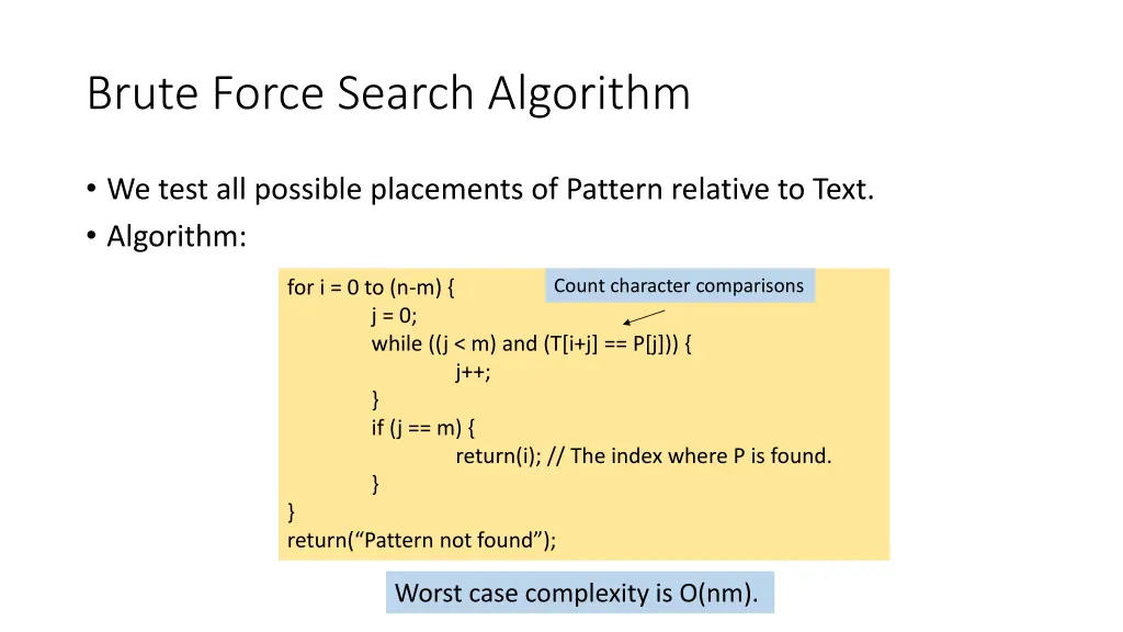 brute force search algorithm
