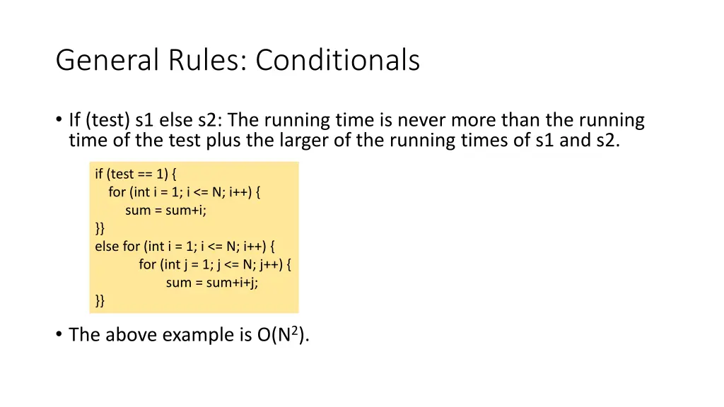 general rules conditionals