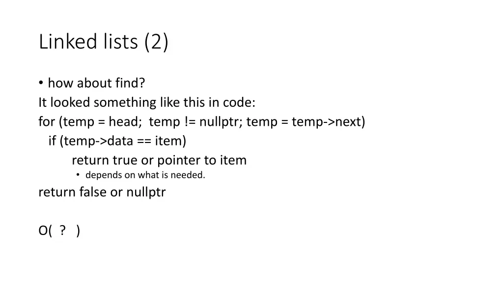 linked lists 2