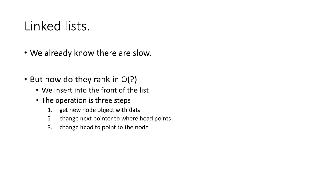 linked lists