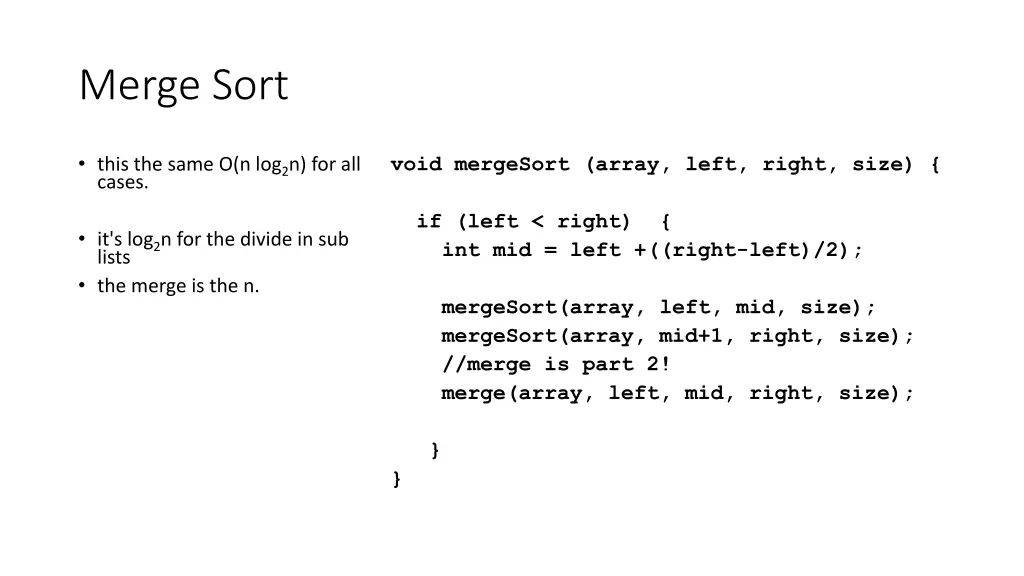 merge sort