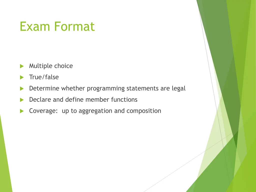 exam format