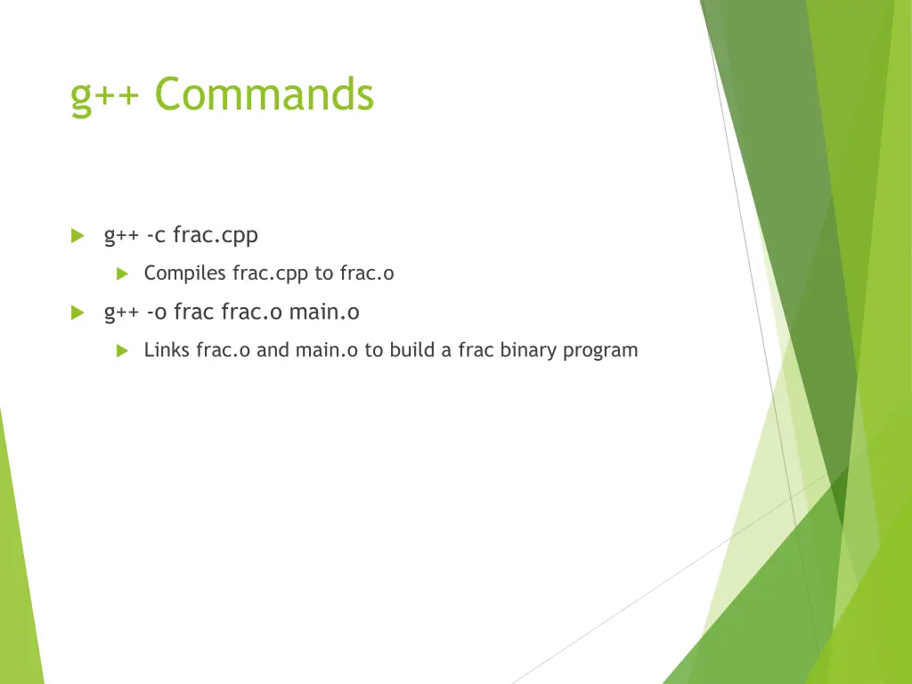 g commands