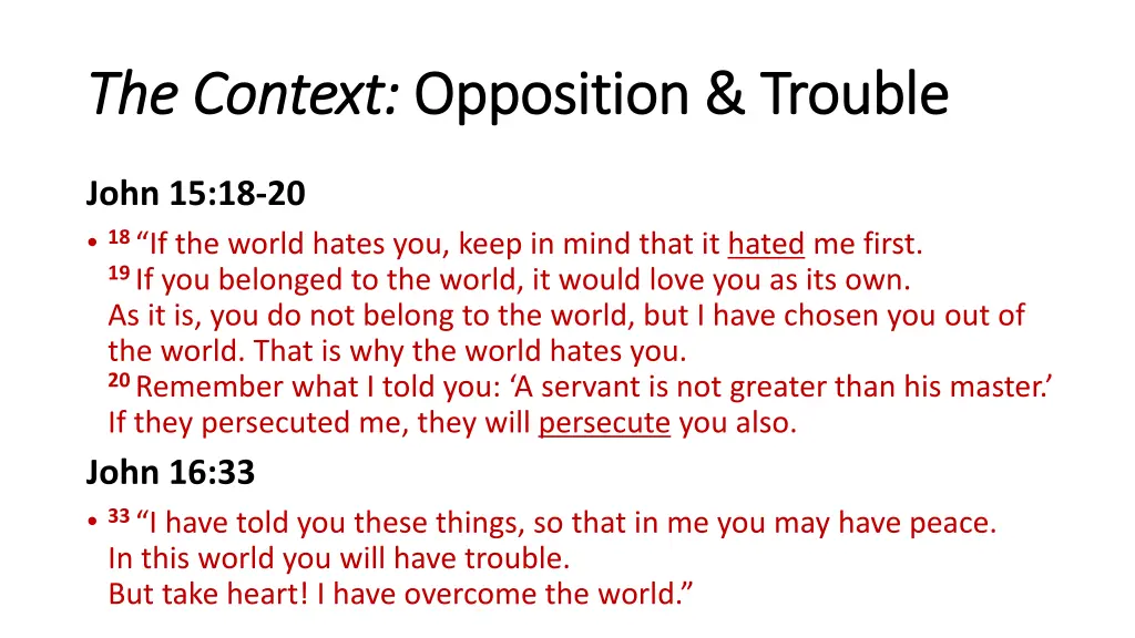 the context the context opposition trouble