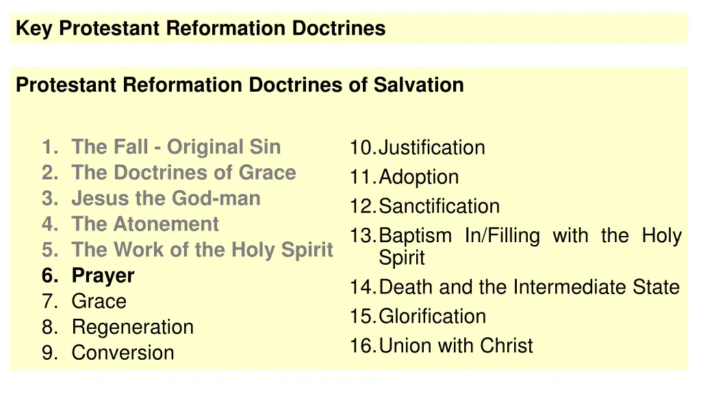 key protestant reformation doctrines 1